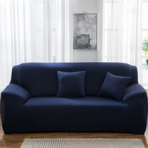 Чехол для дивана арт ДД4, цвет: тёмно-синий