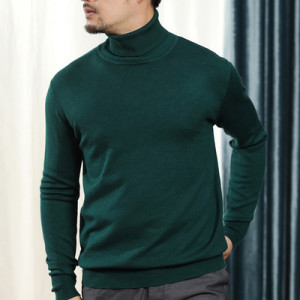 Пуловер мужской, арт МЖ139, цвет:тёмно-зелёный