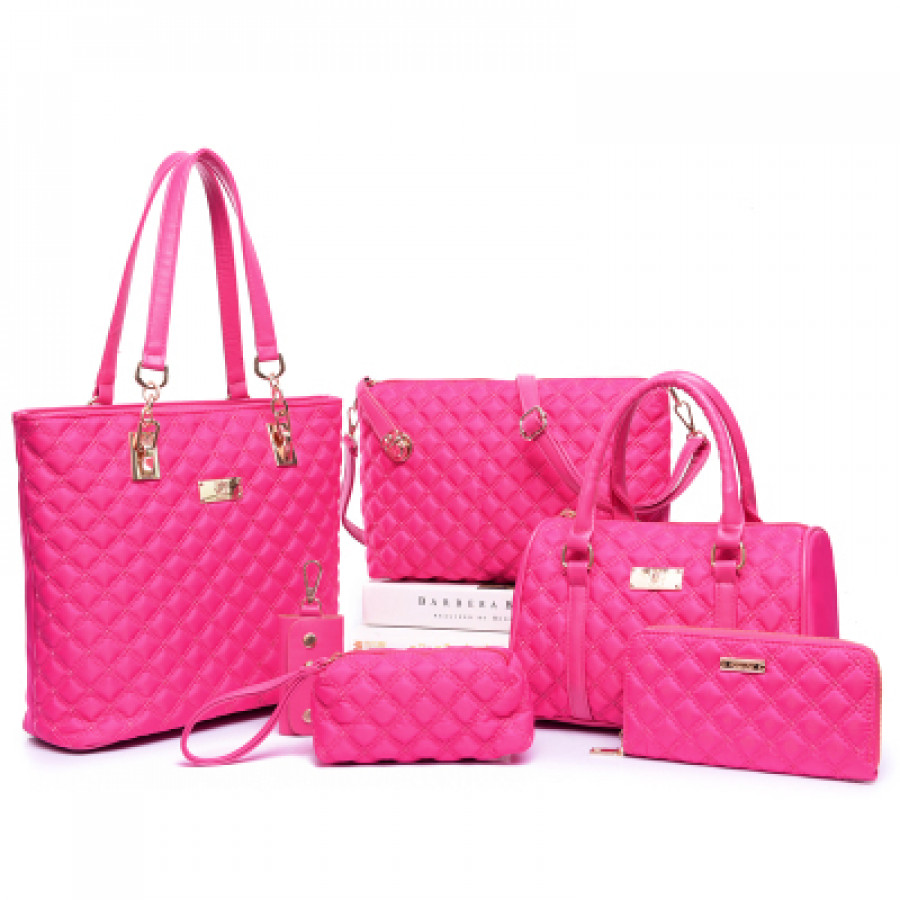 Набор сумок из 6 предметов, арт А44, цвет:розовый ОЦ
