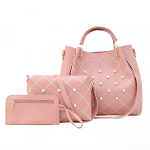 Набор сумок из 3 предметов, арт А54, цвет:розовый ОЦ