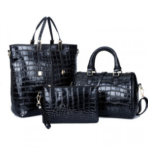 Набор сумок из 3 предметов, арт А55, цвет:чёрный ОЦ