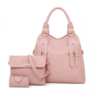 Набор сумок из 3 предметов, арт А58, цвет: розовый ОЦ