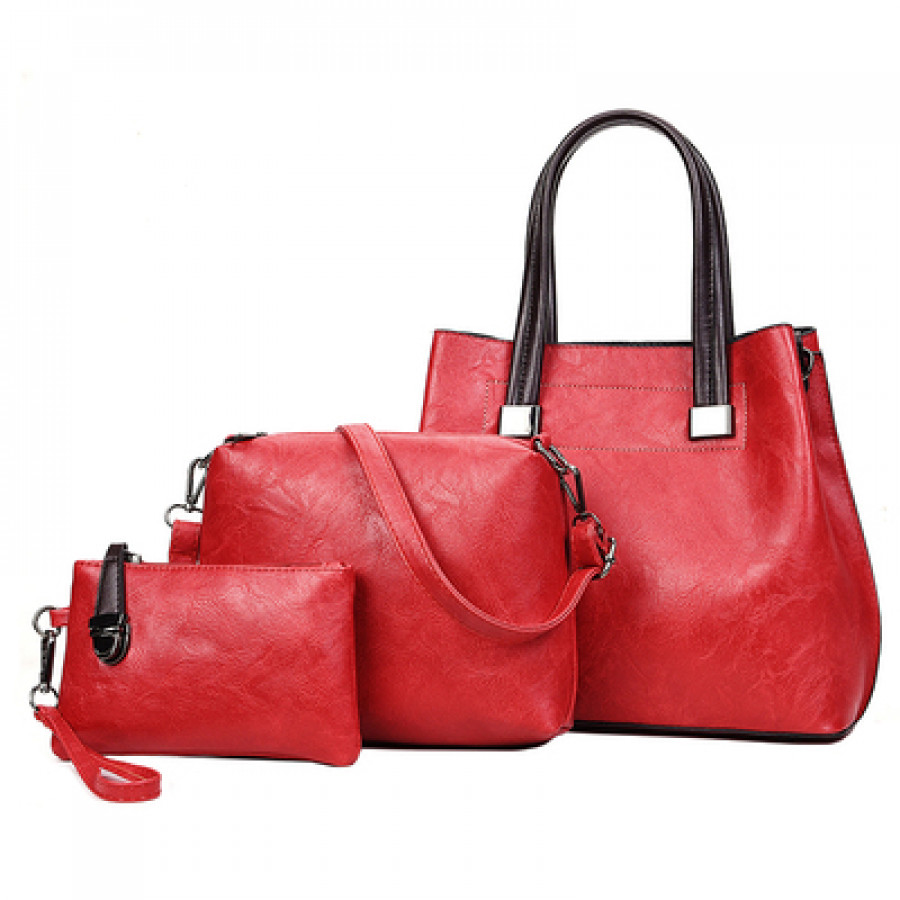 Набор сумок из 3 предметов, арт А59, цвет: красный ОЦ