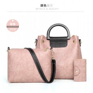 Набор сумок из 3 предметов, арт А62, цвет: светло-розовый