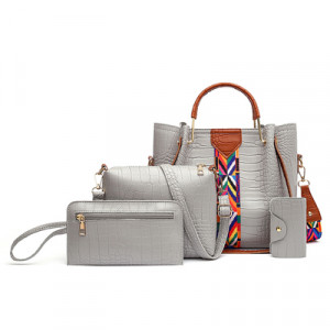 Набор сумок из 4 предметов, арт А61, цвет: серый