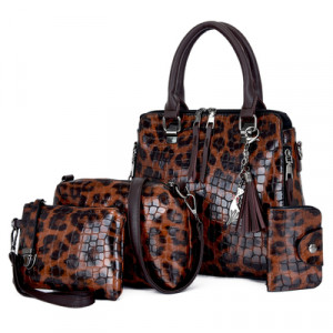 Комплект сумок из 4 предметов арт А19 ,цвет: тёмно-коричневый ОЦ