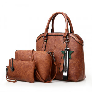 Набор сумок из 3 предметов, арт А60, цвет: коричневый
