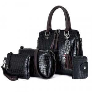Комплект сумок из 4 предметов арт А19 ,цвет: черный ОЦ