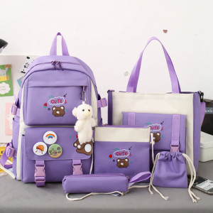 Набор-рюкзак из 5 предметов, арт Р16 цвет: 866 фиолетовый