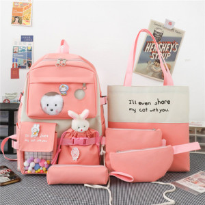 Набор-рюкзак из 5 предметов, арт Р16 цвет: 680 розовый