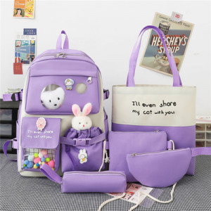 Набор-рюкзак из 5 предметов, арт Р16 цвет: 680 фиолетовый