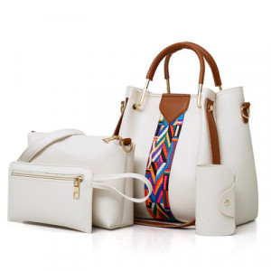 Комплект сумок из 4 предметов, арт А11, цвет: кремово-белый ОЦ