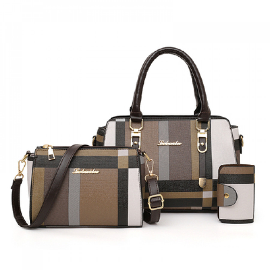 Комплект сумок из 3 предметов, арт А75, цвет:коричневый ОЦ
