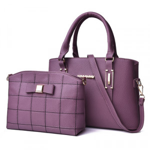 Набор сумок из 2 предметов, арт А76, цвет:фиолетовый