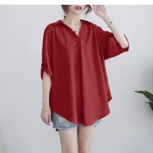 Рубашка женская, арт МЖ23, цвет:красный