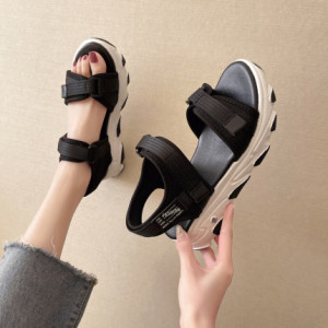Женские спортивные сандалии арт ОБ32, цвет:чёрный