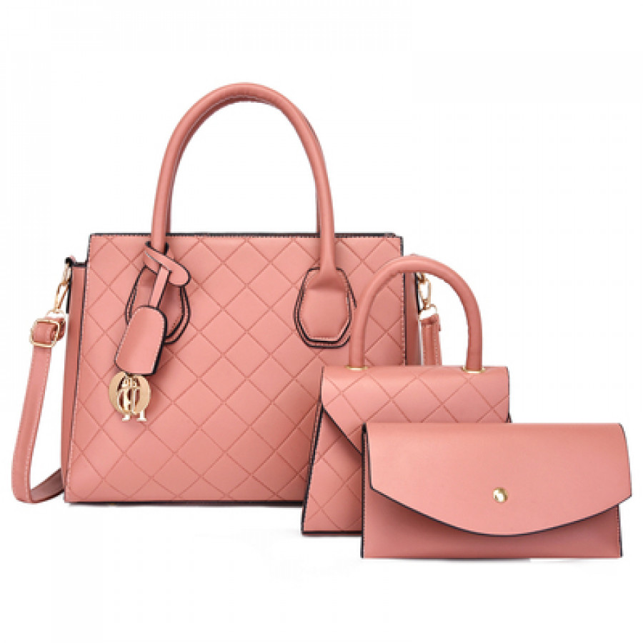 Набор сумок из 3 предметов, арт А80, цвет:розовый ОЦ
