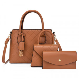 Набор сумок из 3 предметов, арт А80, цвет:светло-коричневый