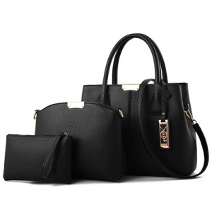 Комплект сумок из 3 предметов, арт А7, цвет:черный ОЦ