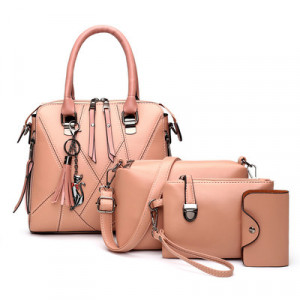 Набор сумок из 4 предметов арт А23, цвет:розовый ОЦ
