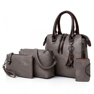 Набор сумок из 4 предметов арт А25, цвет: серый ОЦ
