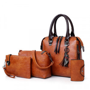 Набор сумок из 4 предметов арт А25, цвет: коричневый ОЦ