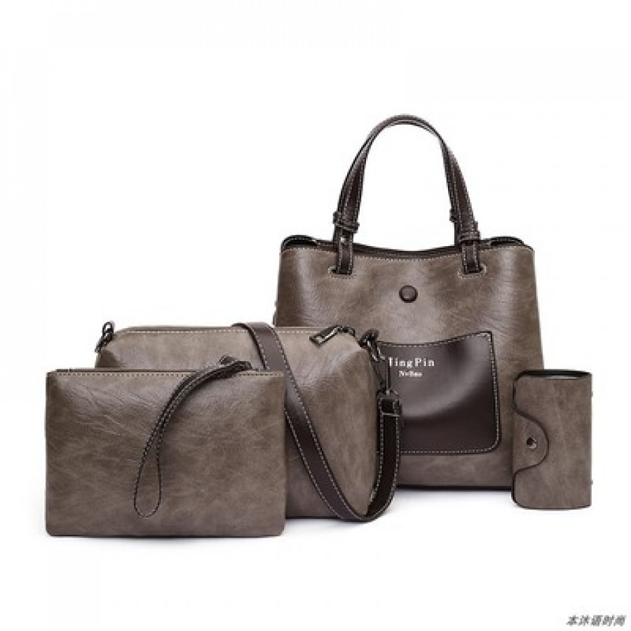 Набор сумок из 4 предметов, арт А32 цвет: серый ОЦ