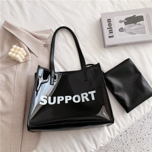Комплект сумка и косметичка, арт А34 цвет:чёрный ОЦ