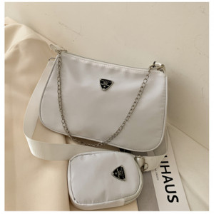 Комплект сумка и косметичка, арт А35 цвет: белый ОЦ