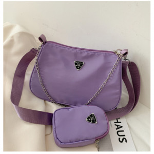 Комплект сумка и косметичка, арт А35 цвет:фиолетовый ОЦ