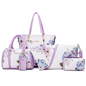 Комплект сумок из 6 предметов, арт А10, цвет:фиолетовый ОЦ