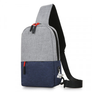Мужская сумка через плечо, нагрудная сумка арт МК2, цвет:0853 сине-серый