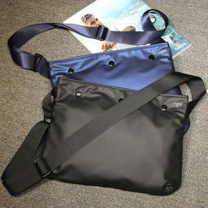 Мужская сумка арт МК3, цвет: чёрный на кнопке