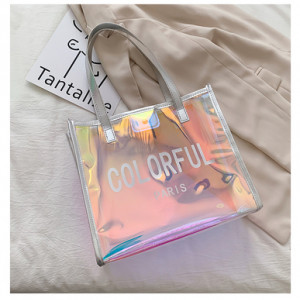 Комплект сумка и косметичка, арт А36 цвет: горизонтальный серебро ОЦ