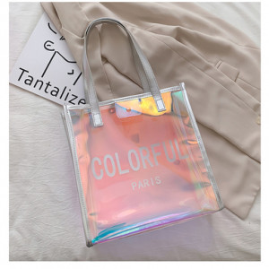 Комплект сумка и косметичка, арт А36 цвет: вертикальный серебро ОЦ