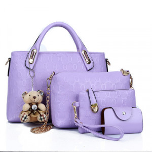 Комплект сумок из 4 предметов, арт А15, цвет: фиолетовый ОЦ