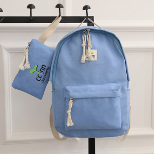 Комплект рюкзак+косметичка, арт Р62, цвет:голубой