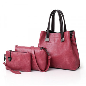 Набор сумок из 3 предметов, арт А59, цвет: розовый ОЦ