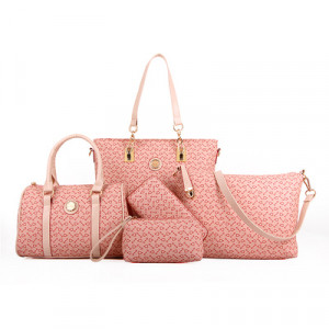 Набор сумок из 5 предметов, арт А16, цвет: розовый ОЦ