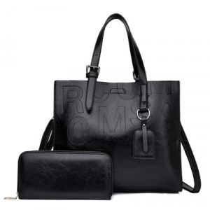 Комплект сумка и кошелёк, арт А92, цвет:чёрный ОЦ