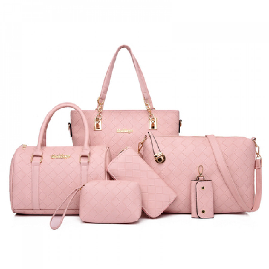 Набор сумок из 6 предметов, арт А93, цвет:розовый ОЦ