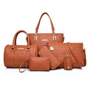 Набор сумок из 6 предметов, арт А93, цвет:коричневый