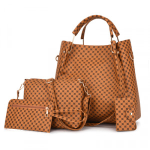 Набор сумок из 4 предметов, арт А94, цвет:светло-коричневый