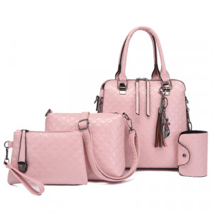 Набор сумок из 4 предметов, арт А95, цвет:розовый