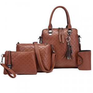 Набор сумок из 4 предметов, арт А95, цвет:коричневый