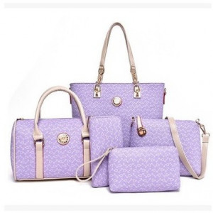 Набор сумок из 5 предметов, арт А16, цвет:фиолетовый ОЦ