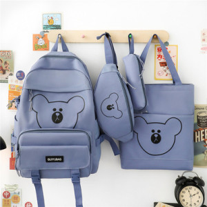 Набор рюкзак из 4 предметов, арт Р73, цвет:голубой
