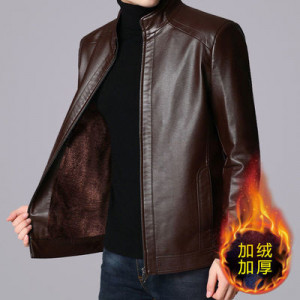 Куртка мужская арт МЖ118, цвет:коричневый, воротник стойка