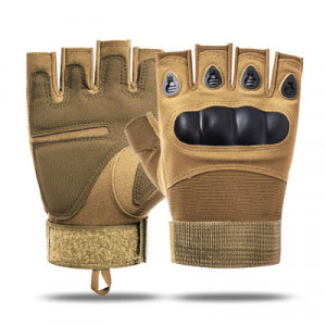Тактические перчатки, арт МЛ3, цвет: хаки (беспалые)