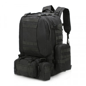 Тактический рюкзак на 50-70 литров, арт МЛ9, цвет: чёрный